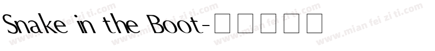 Snake in the Boot字体转换